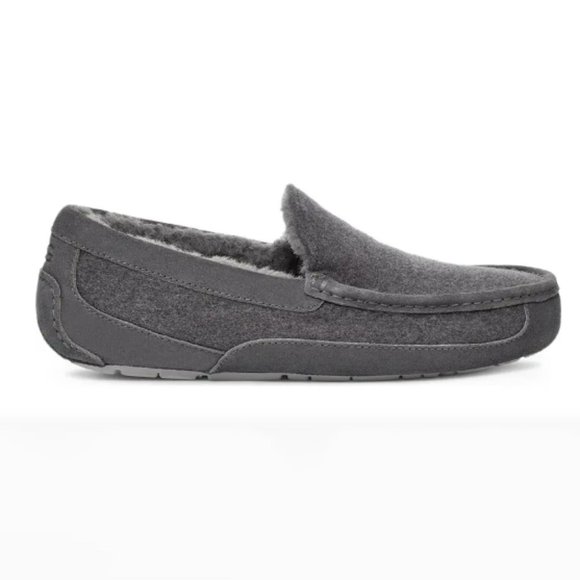 Like new! Men\'s UGG Gray Wool/Suede Ascot UGGpure Lined Slipper - sz. 11 main image 10